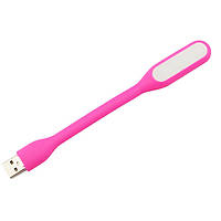 Світлодіодна Led лампа для клавіатури USB гнучка рожева