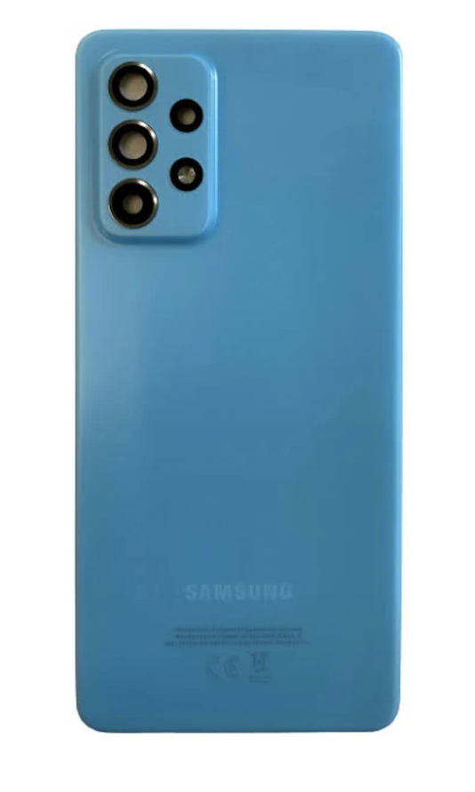 Задня кришка для Samsung A525F Galaxy A52 2021, синя, оригінал (Китай) + скло камери, фото 1