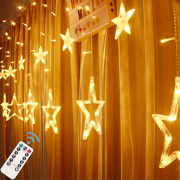 Гірлянда штора зорепад 138 led з пультом управління