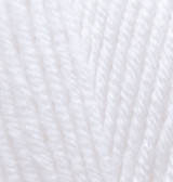 Нитки акриловая пряжа для вязания EXTRA Экстра от Alize Ализе № 55 - белый