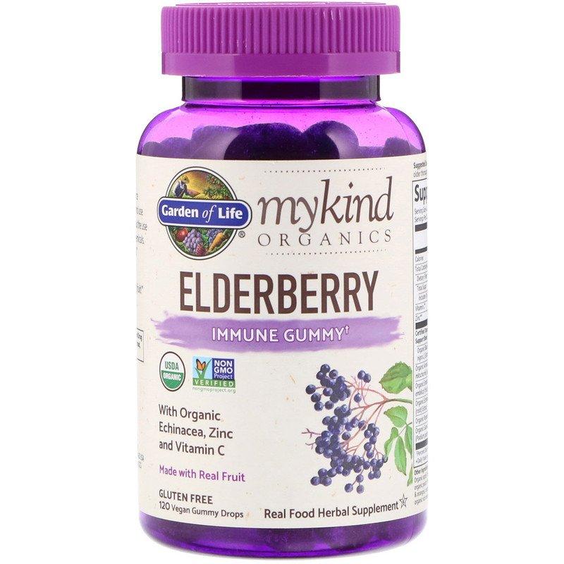 Garden of Life MyKind Organics Elderberry 120 жувальних цукерки, фото 1
