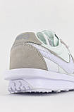 Жіночі кросівки Nike x Sacai VaporWaffle White Grey, білі кросівки найк сакаї вапор вафл, фото 3