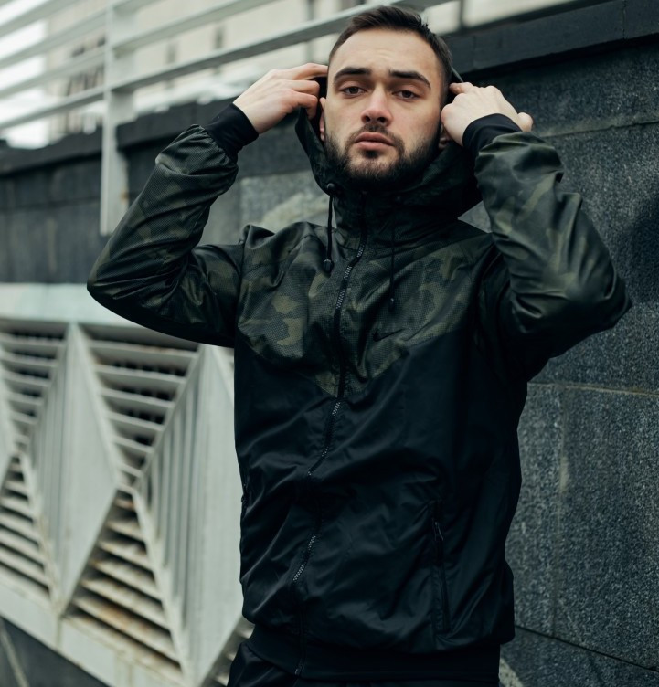 Чоловіча олімпійка бомбер Nike, вітровка кофта Найк, камуфляж