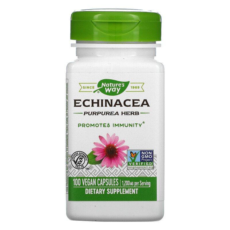 Nature's Way Echinacea Purpurea Herb 400 mg 100 капсул, фото 1