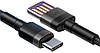 Кабель зарядний Baseus Cafule HW Quick Charging USB - USB Type-C 40W 1m Gray Black (CATKLF-PG1), фото 3
