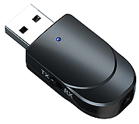 USB ЮСБ Блютуз Bluetooth 5.0 для ноутбука, ПК, телевизора - передатчик и приемник с разъемом Jack