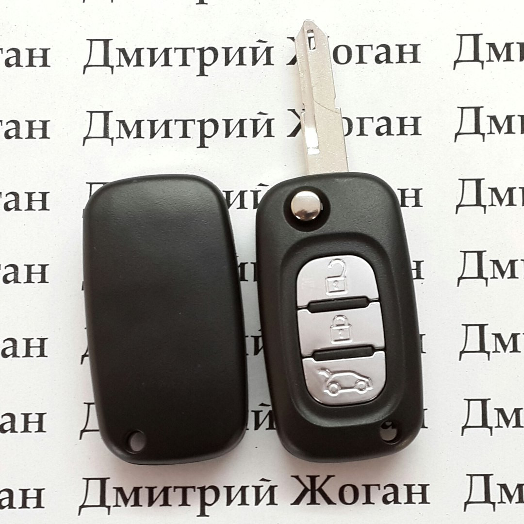 Ключ RENAULT Megane (корпус Рено Меган) 3 Кнопки, Лезвие NE73 — Купить ...