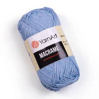 Турецкая пряжа для вязания YarnArt Macrame (макраме)- 133 голубой