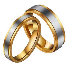 Парні кільця для закоханих "Крок до мрії" (ж 16.5 17.5 18.3 19 20 20.3 21.3 ч 17.3 18.2 19 20 20.7)