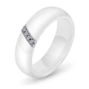 Колечко з білої кераміки «Вірність» (р 17)