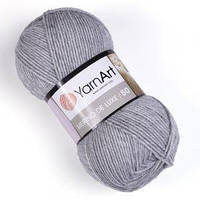 Пряжа для ручного вязания Yarnart Merino De Luxe 50(мерино де люкс 50)нитки зимняя пряжа 0282 серый