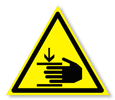 Предупреждающий знак «Осторожно. Возможно травмирование рук». - фото 1 - id-p225291630