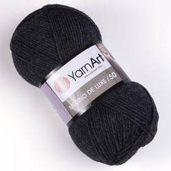 Пряжа для ручного в'язання Yarnart Merino De Luxe 50 ( меріно де люкс 50)зимова пряжа 359 сірий