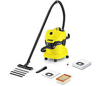 Пилосос Karcher WD4 для вологого та сухого прибирання + фільтр-мішок 9.611-150.0