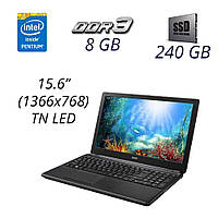 Ноутбук Acer Aspire E1-532-4870 /15.6"LED/Intel Pentium 3558U 2ядра 1.7GHz /8GB DDR3/240GB SSD /WebCam /DVD-RW