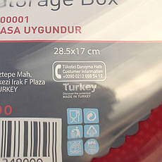 Кругла пластикова тортовниця з кришкою 28.5 * 17 см, фото 3