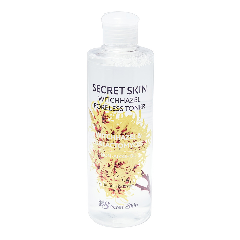 Тонізуючий тонер для обличчя з екстрактом гамамелісу Secret Skin Witchhazel Poreless Toner 250ml (Термін