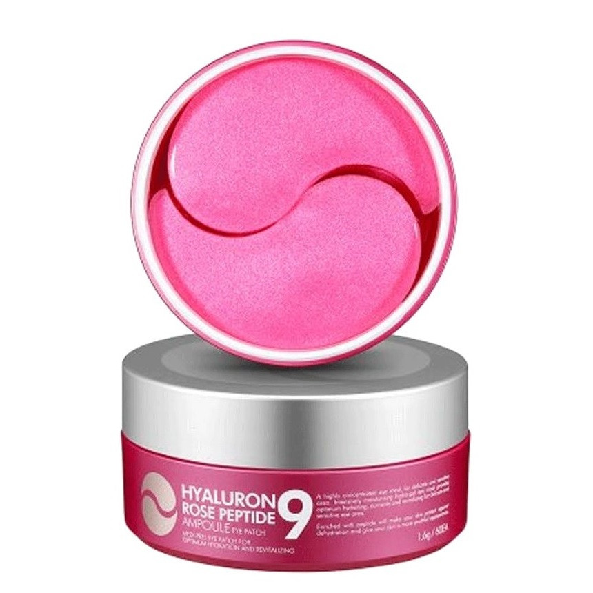 Гідрогелеві патчі з болгарською трояндою і пептидами MEDI-PEEL Hyaluron Rose Peptide 9 Ampoule Eye Patch 60шт, фото 1