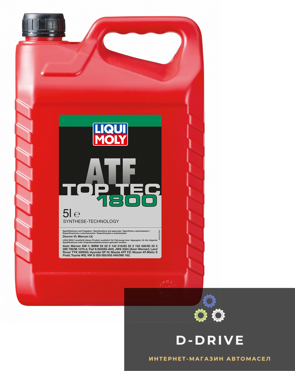 Купить Liqui Moly Масло для АКПП и гидроприводов - Top Tec ATF 1800 5л ...