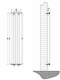 Вертикальний дизайнерський радіатор опалення ARTTIDESIGN Livorno 5/1800/340 сірий матовий, фото 4