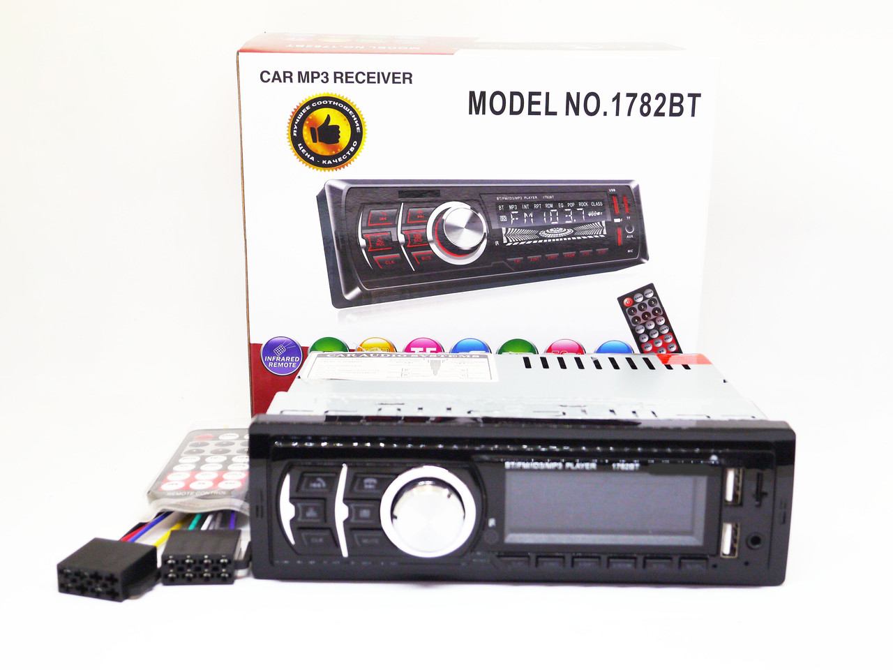 Автомагнитола 1784BT Bluetooth+2xUSB+SD+AUX 4x50W