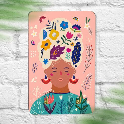 Ключниця настінна Flower woman 10x15 см (KEDL_21S002), фото 1