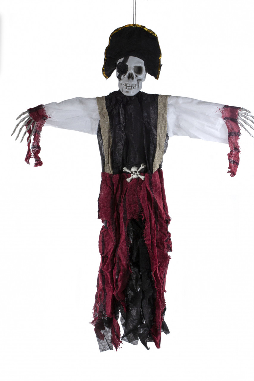 Підвісна декорація скелет "Пірат у костюмі" Хеллоуїн, страшний декор