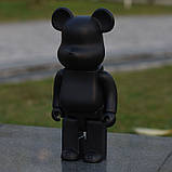 Дизайнерська іграшка Беарбрік 28 см чорний. Статуетка Bearbrick 400% Black. Bearbrick, фото 2