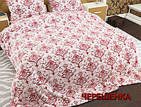 Ткань для постельного белья Фланель (байка) FL1015 (50м) красный вензель