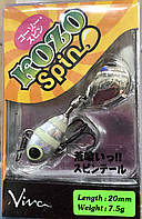 Блесна VIVA KOZO SPIN 7.5g #168N Zebraglow