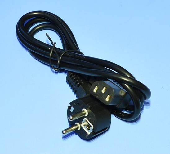 Купить Шнур питания 220V компьютерный 3x0,75мм.кв., угл.-угл., медь 1 ...