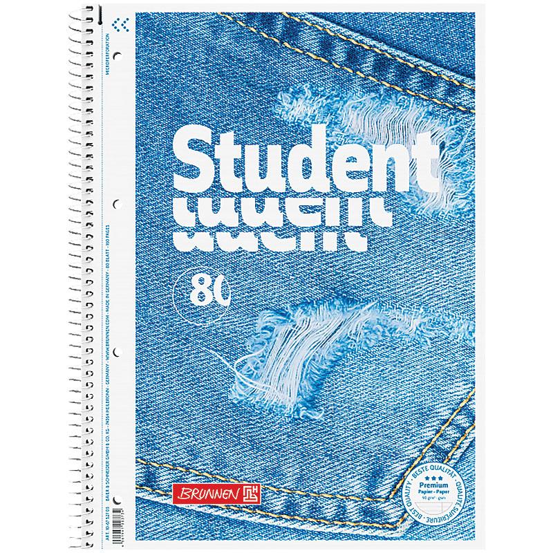 Коледж-блок BRUNNEN Premium А4, лінійка, Jeans