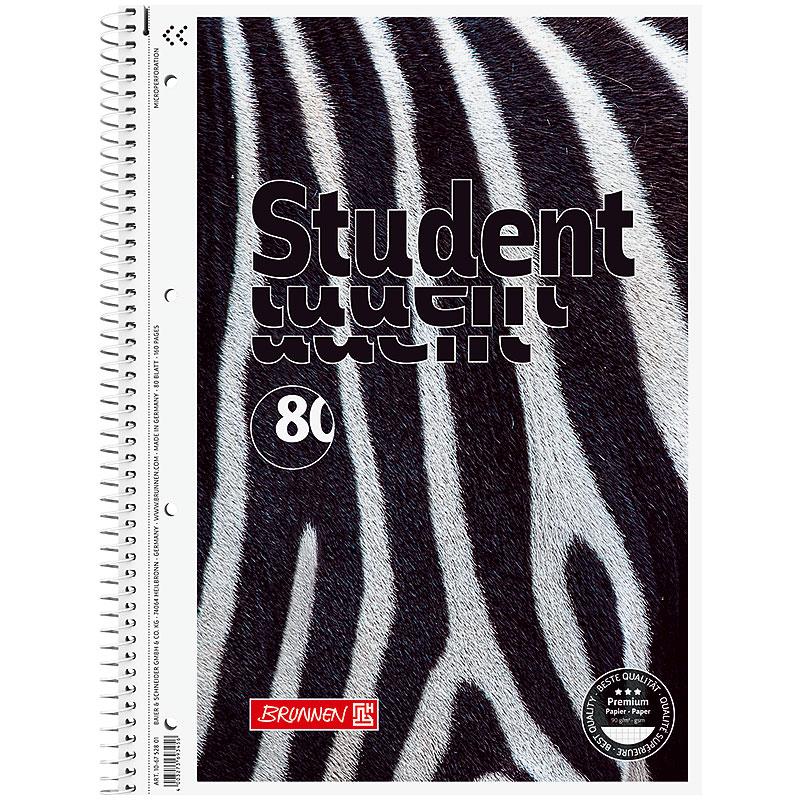 Коледж-блок BRUNNEN Premium А4, клітинка, Zebra