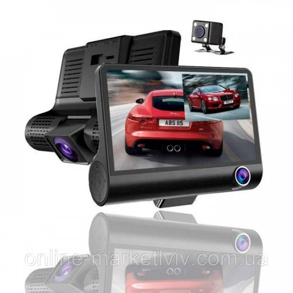 Автомобільний відеореєстратор XH202/319 3 камери Full HD / Автореєстратор / Відеореєстратор в машину, фото 1