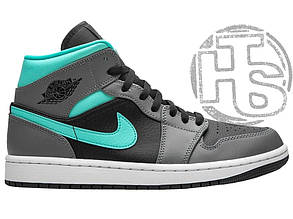 Жіночі кросівки Air Jordan 1 Mid Grey Aqua 554724-063