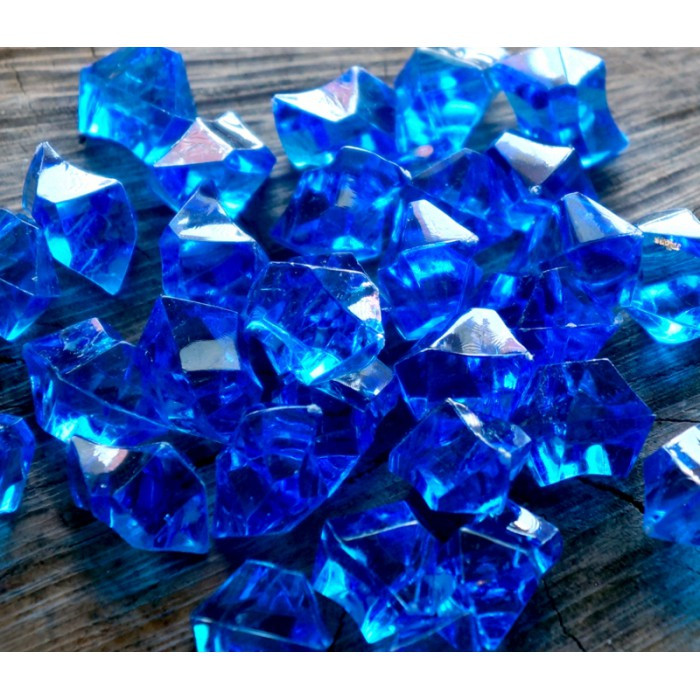 Декоративний наповнювач "Восколки" пластик синій 100 грамів