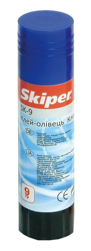 Клей-олівець на PVA основі, 9 г, Skiper, SK-1209