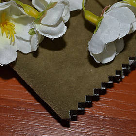 Тканина для меблів флок Анфора (Anfora) оливкового кольору