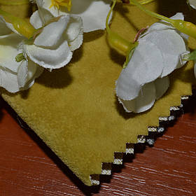 Тканина для меблів флок Анфора (Anfora) горохового кольору