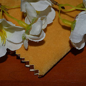 Тканина для меблів флок Анфора (Anfora) жовтого кольору