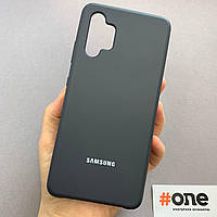 Чехол для Samsung Galaxy A32 кейс с бортиком микрофиброй чехол на телефон самсунг а32 темно-серый ssd