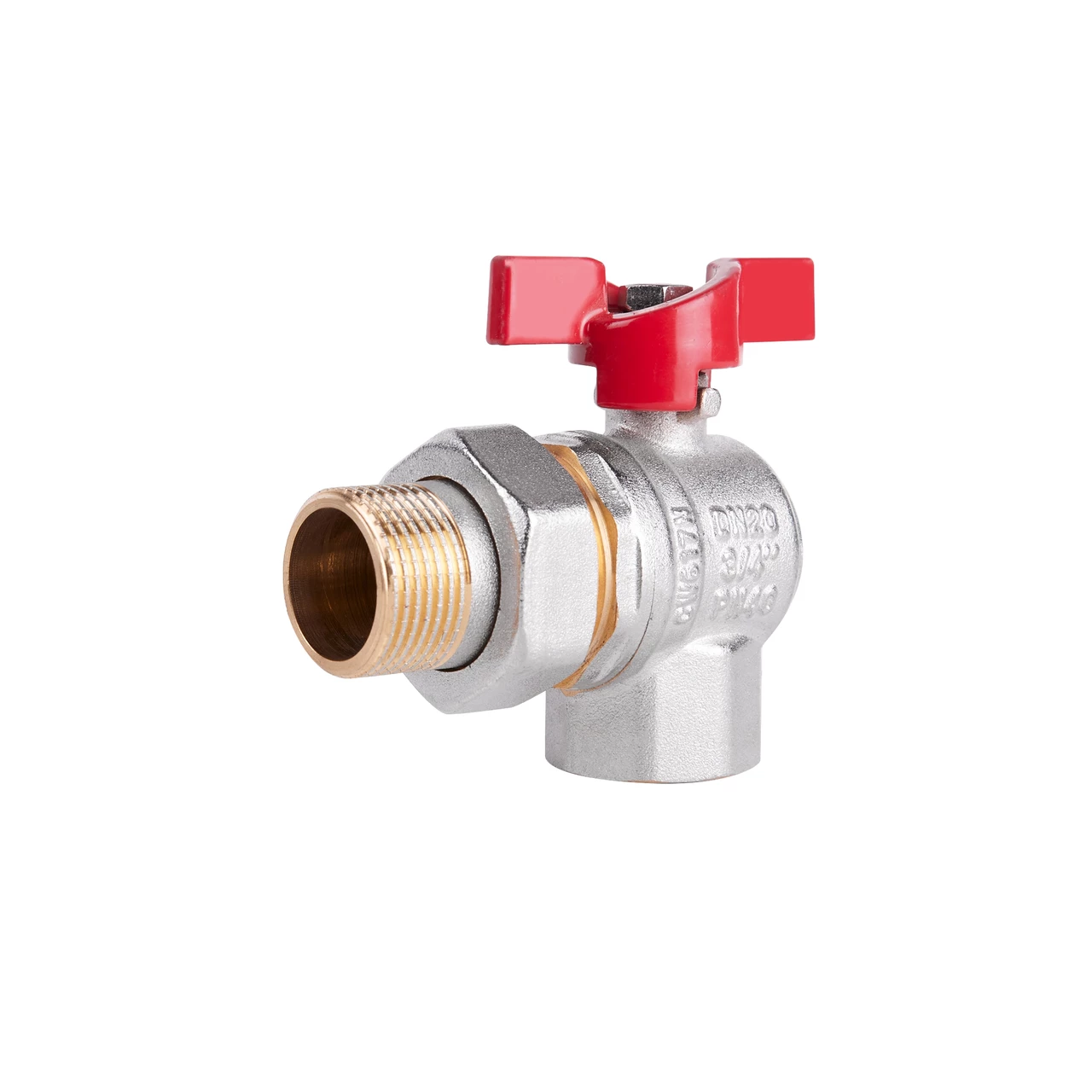 Кран кутовий SD Plus з американкою 3/4" прямий