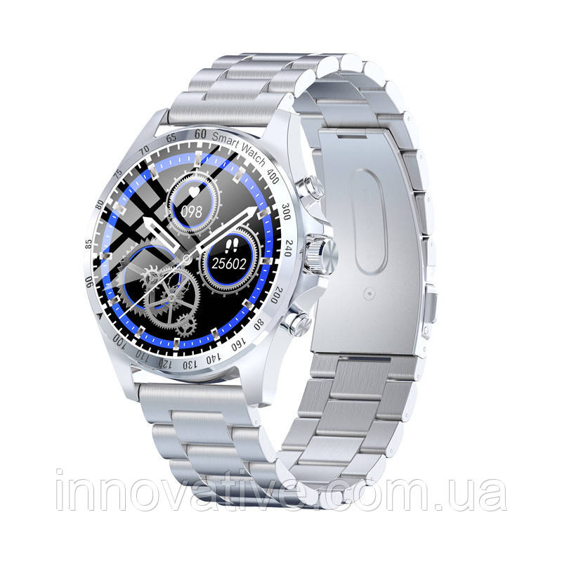 Розумний годинник Linwear LW09 Metal з вимірюванням кисню в крові (Сріблястий)