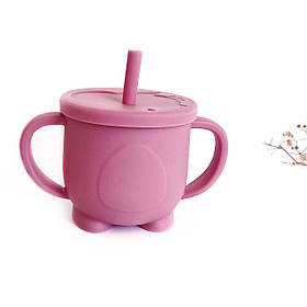 Поїльник пінгвін  (блаш) силіконовий з трубочкою, непроливайка