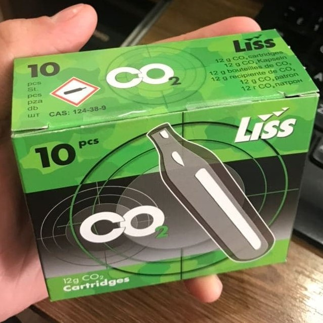 Балони CO2 12g Liss, 10 шт / уп, фото 1