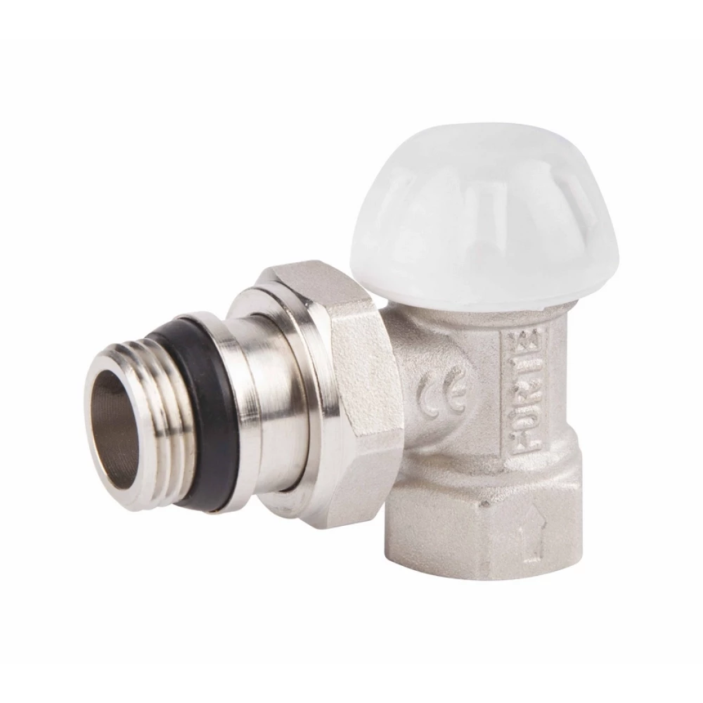 Кран радіаторний з антипротечкой SD Forte Powerful 1/2" кутовий