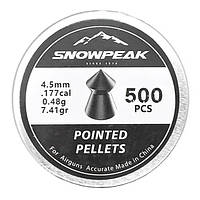 Пневматичні кулі Snow Peak Pointed гостроголові 4.5 мм, 0,48 г, 500 шт.