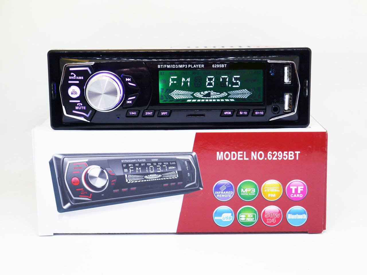 6295BT ISO - MP3+FM+2xUSB+SD+AUX + BLUETOOTH - фото 2 - id-p1145741453