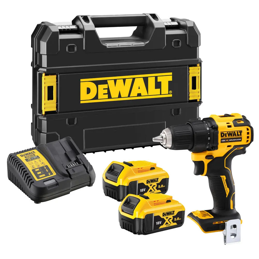 Дриль-шуруповерт акумуляторна безщіткова DeWALT DCD708P2T (Китай), фото 1