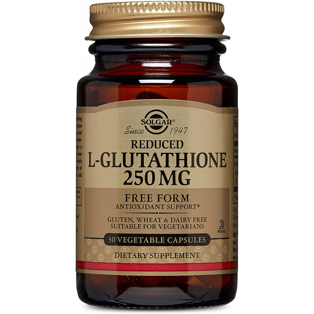 Reduced L-Glutathione 250 mg Solgar, 30 капсул